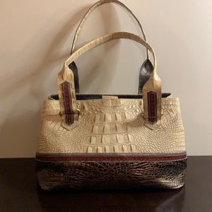 Brahmin leather purse. Two zipper spaces and 2 internal pouches